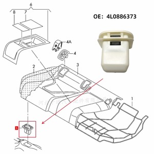 Audi Volkswagen Seat Fixing Clip 4L0886373 Nylon Replacement Part For <b>Car</b> <b>Interior</b> Repair - Product Image 3