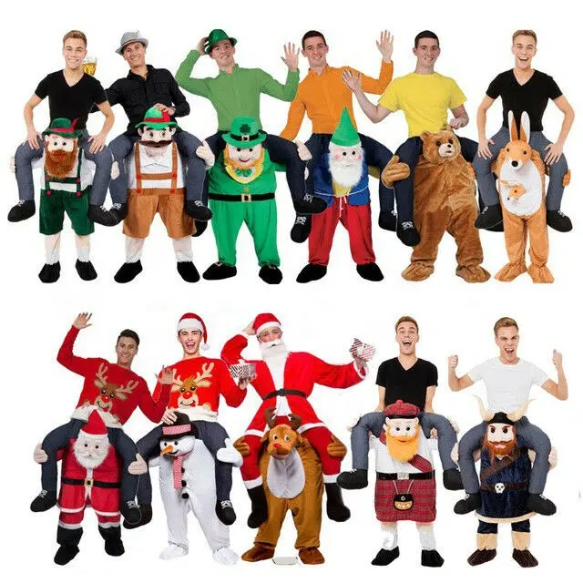 Shoulder Carry Ride On Mascot Costumes Fancy Dress Costume Outfit Mens Ladies New