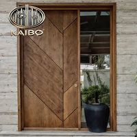 Vente en gros de porte d'entrée double sculptée au design de luxe Oracle Porte principale solide de villa moderne américaine pour salon extérieur pour