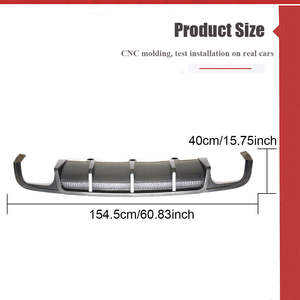 Diffuseur de pare-chocs arrière en fibre de carbone Style <span class=keywords><strong>RS6</strong></span> Lèvre de diffuseur arrière pour <span class=keywords><strong>Audi</strong></span> A6 SLINE S6 C7.5 2015 2016 2017 2018 - Product Image 3