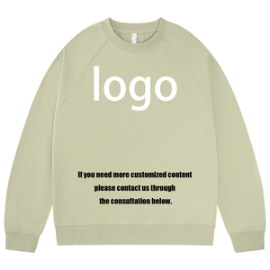 Hauts décontractés à col rond et manches raglan style streetwear en molleton bouclette pour la vente en gros de sweats à capuche et pulls pour hommes - Product Image 2