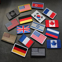 Patch brodé drapeau USA Russie Allemagne URSS Palestine pour brassard, badge en dentelle, patch 3D en toile
