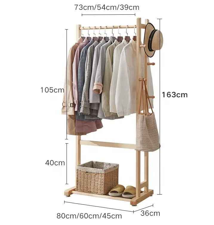 Floor bedroom simple modern cloakroom shelf simple household coat rack