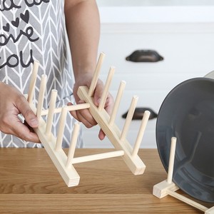 Wooden Cup And <b>Plate</b> <b>Rack</b> M Size Quick Dry Drain <b>Rack</b> For Kitchen Storage - Product Image 1