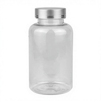 Bouteille transparente en PET pour distribution d'échantillons solides, 200 ml, emballage pharmaceutique, capsule, produit de santé, récipient hermétique, modèle