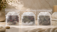 Brinelume Sachets de thé de bain biologiques aux herbes, mélange de sels de bain de l'Himalaya, rose, citron, romarin, spa pour adultes