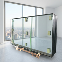 Ventanas con Aislamiento Térmico de Triple Vidrio, Ventana Negra de Piso a Techo, Vidrio de Seguridad para Edificios, Vidrio Aislante al Vacío