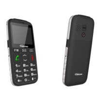 Venta al por mayor fácil de usar SOS botón grande 4G teléfonos celulares mayores con voz alta para el anciano