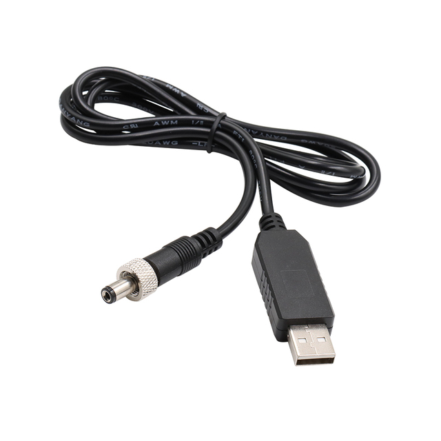 USB 5V to DC 12V Step Power Cable | DC5.5*2.1mm Male Screw 3A Fast Charging Pure Copper Conductors PVC Jacket 12 Months Warranty