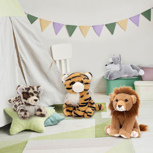 Safari dolması hayvan toplu oyuncaklar sevgililer 8.3 orman ormanlık peluş bebek duş doğum günü partisi iyilik içeren kurt kaplan - Product Image 6