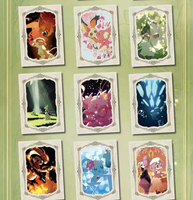 Carte d'art animé Pokémon à collectionner, décorative, en PVC couleur, avec figurines Pikachu, Eevee, Charizard pour affichage