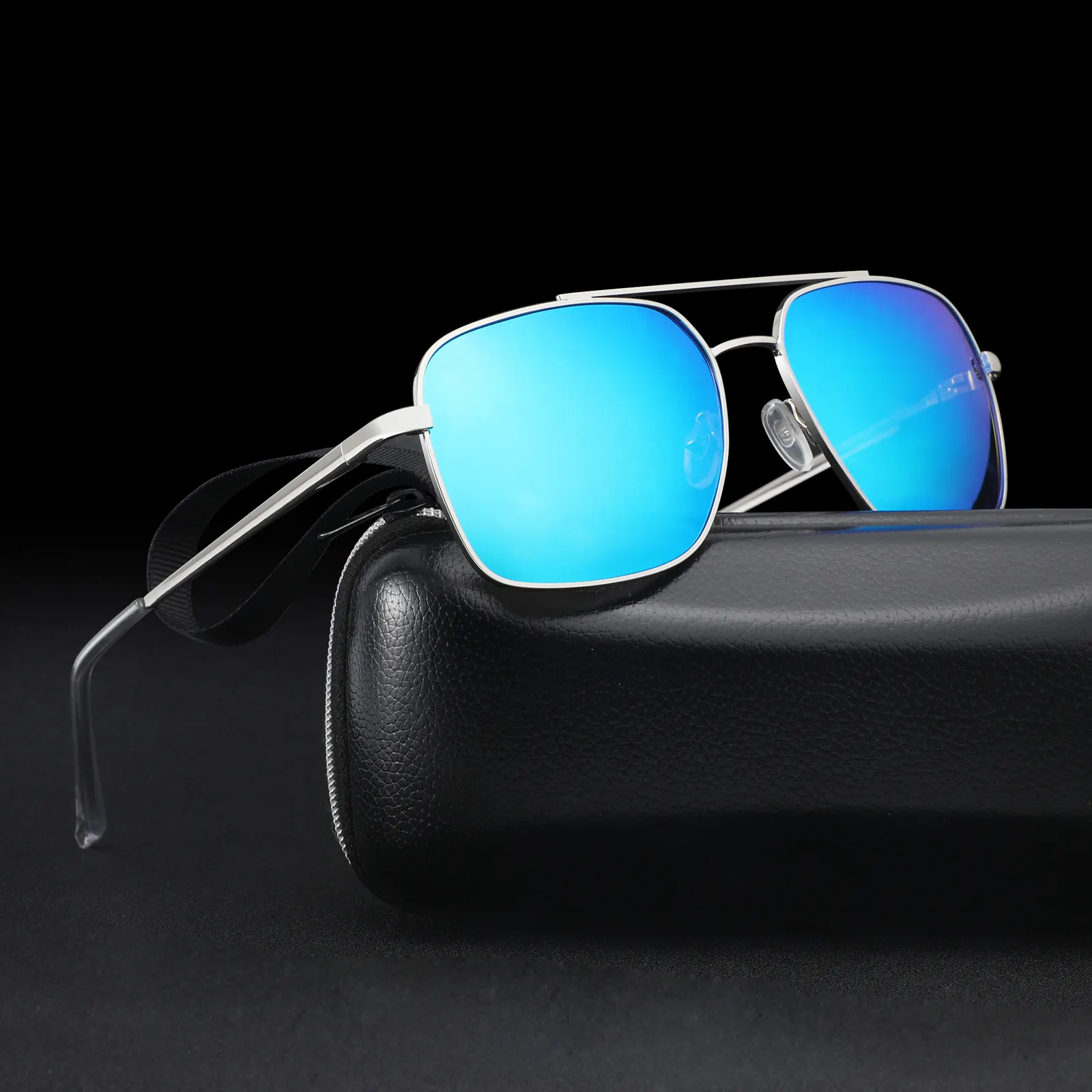 Óculos de sol masculino river importado, novo design de armação de metal, óculos de sol com lentes polarizadas, 2022