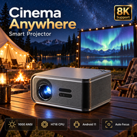 Projecteur portable OEM 4K Android 11 Full HD natif 1080P Bluetooth 5.0 WiFi 6 avec 2 haut-parleurs 5W pour cinéma en plein air