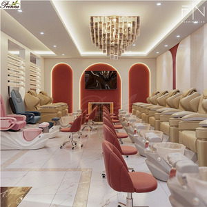 Silla de spa de manicura y pedicura individual <span class=keywords><strong>con</strong></span> respaldo de ala para salón de belleza <span class=keywords><strong>con</strong></span> armario de almacenamiento - Product Image 5
