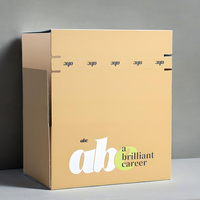 Boîte d'expédition auto-élevante en papier kraft imprimé, étanche, pour cadeaux, vente en gros pour petites entreprises, emballage personnalisé en carton pour envoi postal