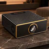 Projecteur LED 4K XWJ 1600 lumens avec son stéréo HIFI et Android pour une utilisation portable dans les chambres, les bureaux, le camping en plein air