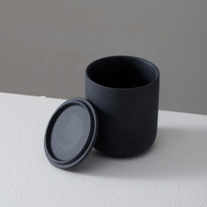 YBH, gran oferta, tarro de vela de porcelana para decoración nórdica para el hogar con tapa, cilindro de arcilla de Color para hacer velas para Navidad - Product Image 1