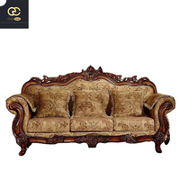 2025 Luxuriöses Europäisches Klassisches Design Geschnitztes Sofa Hochwertige Luxus-Wohnzimmer-Kombination Villa Gepolstert Neuer Stil Stoff