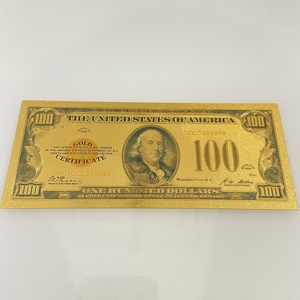 Billete de Dólar Estadounidense con Lámina de Oro de $<span class=keywords><strong>100</strong></span>, Billete de Utilería Chapado en Oro de 24K, Billete de Dólar de $<span class=keywords><strong>100</strong></span> con Lámina de Oro - Product Image 2
