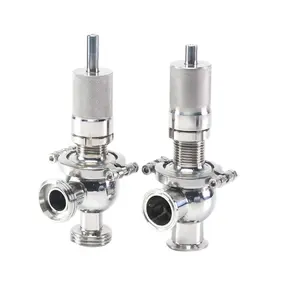 Manual Food Grade SS304 Pressure Relief Valve Tri Clamp or Threaded Stainless Steel Pressure Release Valve Safety Valve