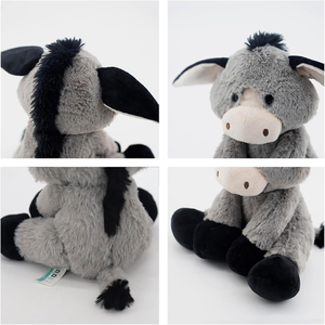 Peluche Asino Personalizzato da 9 Pollici con Orecchie Lunghe, Animale da Fattoria Imbottito di Alta Qualità, Compagno di Sonno per Bambini e Neonati - Product Image 3