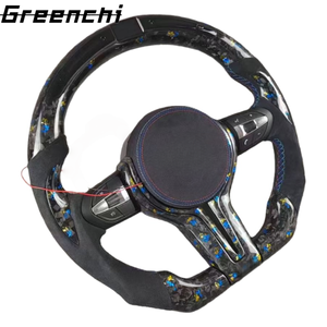 พวงมาลัยสปอร์ตแอลอีดีไม่มีถุงลมนิรภัยสปอร์ตทำจากคาร์บอนไฟเบอร์ปลอมแปลง F18 <span class=keywords><strong>F10</strong></span> M4 M3 M6 F11ตามสั่ง - Product Image 6