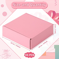 Emballage personnalisé en carton ondulé rose pour cosmétiques, boîte d'expédition postale pour produits de beauté avec logo