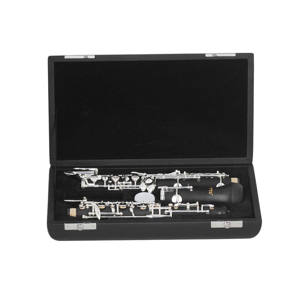 Muslady Professional C Key Oboe with Silver Plated Keys & Leather