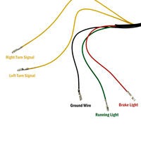 Feu arrière intégré à LED pour moto, clignotant, feu stop et feu de position pour Kawasaki Ninja 400 Z400 ZX10R ZX6R Z1000 13-23