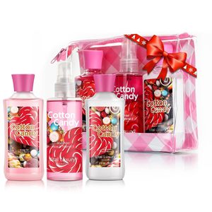 Vital Luxury Cotton Candy Bath <b>Body</b> Care Travel <b>Set</b> Home Spa Gifts Anti-Aging Vitamin E <b>Body</b> Lotion Shower Gel Fragrance <b>Mist</b> - Product Image 1