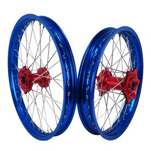 Juego Completo de Ruedas Delanteras y Traseras de Aluminio CNC de 21 y 19 Pulgadas Anodizadas para <span class=keywords><strong>Honda</strong></span> CRF CRF R CRF X Dirt Bike <span class=keywords><strong>Motocross</strong></span> Off Road Enduro - Product Image 2
