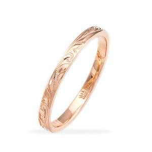 Anillos de Boda Clásicos F563, Oro Sólido de 18K, Diseño de Planta, Anillos Finos Unisex - Product Image 4