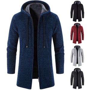 Cappotto Lungo da Uomo con Cappuccio, <span class=keywords><strong>Trench</strong></span> in Lana, Peacoat Coreano, Soprabito Staccabile, Cardigan in Peluche <span class=keywords><strong>Marrone</strong></span>, Abbigliamento Invernale in Lana - Product Image 6