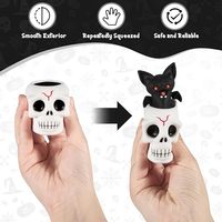 Jouet anti-stress tête de mort citrouille mignonne – Matériau TPR écologique, design personnalisé, soulage le stress pour les fêtes