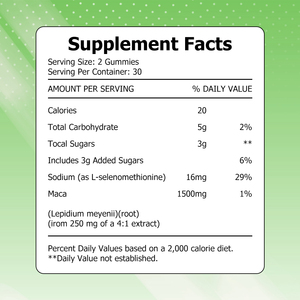 กัมมี่เสริมสุขภาพสะโพกและบั้นท้ายสูตรเฉพาะ OEM พร้อมสารสกัดจากมาคา ช่วยปรับรูปร่างตามธรรมชาติ - Product Image 2