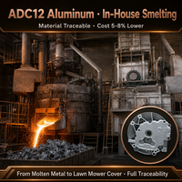 Couverture de carter en aluminium ADC12 moulée sous pression OEM personnalisée 1P75FC pour moteur de tondeuse autoportée – Fabricant direct avec 18 ans d'expérience