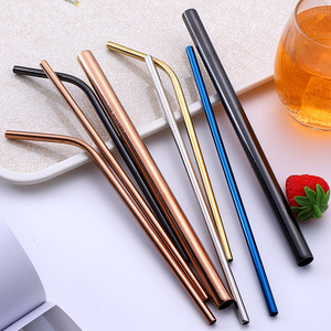 304 stainless steel <b>straw</b> set, food grade color-plated <b>metal</b> <b>straw</b>, milk tea <b>straw</b>. - Product Image 3