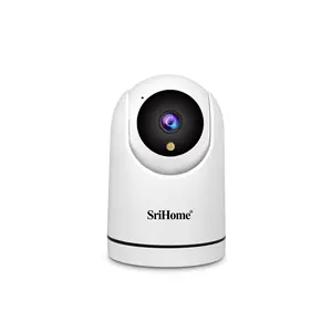 SriHome 3MP 5MP di visione notturna a infrarossi 4mm obiettivo telecamera CCTV con scheda TF bidirezionale Audio PIR sistema di rilevamento