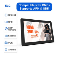 Tablette d'affichage numérique Android 11 10,1'' RK3568 Quad Core 2 Go/4 Go + 16 Go/32 Go pour RJ45 POE VESA IP65, écran d'accueil pour voiture