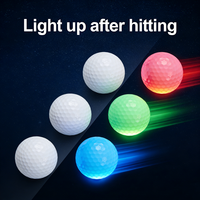 Balles de golf de sport de plein air à haute visibilité, durables, imperméables, lumineuses, avec logo personnalisé, 6 couleurs LED, luminescence nocturne