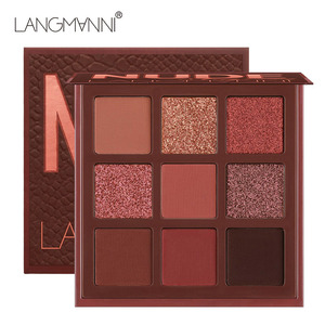 Paleta de <span class=keywords><strong>Sombras</strong></span> de Ojos en Polvo Langmanni <span class=keywords><strong>Huda</strong></span> de 9 Colores, Brillante y Mate, de Larga Duración, Sin Polvo - Product Image 6