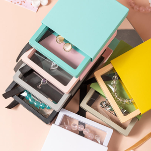 Boîte de présentation carrée pour bijoux 2026, en papier kraft <span class=keywords><strong>noir</strong></span>, pour cadeaux, fiançailles, boucles d'oreilles, broches, colliers, bracelets, sacs - Product Image 2