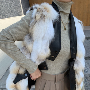 New Arrival Real Fox <strong>Fur</strong> Vest Fashion Women Winter Waistcoat High Quality <strong>Gilet</strong> S7945 - Product Image 2