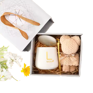 Juego de caja de regalo de San Valentín con estampado bonito, Taza de cerámica romántica <span class=keywords><strong>y</strong></span> toalla para Pascua <span class=keywords><strong>y</strong></span> Navidad, juego de regalo sorpresa - Product Image 1