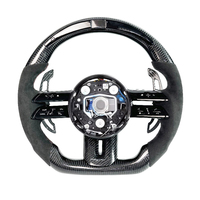 Volant LED en fibre de carbone à 3 branches, compatible avec Mercedes-Benz W205, W212, W222, W463, W464, W205, W44, W204, W218, E63 - Vente Flash