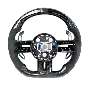 Volante Deportivo de Fibra de Carbono de 3 Radios con Luces LED para <span class=keywords><strong>Mercedes</strong></span> Benz W205 W212 W222 W463 W464 W205 W44 W204 W218 E63 - Product Image 1