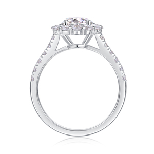 Moissanite 925 anillo de bodas de plata esterlina compromiso mujeres anillo de boda joyería fina anillo de plata de moda - Product Image 4