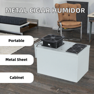 Humidor à cigares en métal ORIGINAL, boîte de rangement pour cigares OEM, humidor portable pour 3 cigares - Product Image 2