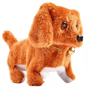 Sıcak satış yürüyüş havlayan elektrik köpek peluş oyuncaklar eğlenceli müzik sevimli karikatür köpek doldurulmuş oyuncak Flash gözler yavru köpek Minun peluş - Product Image 1