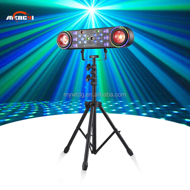 All-in-one Multi Effect Stage Light Dual Crystal Magic Ball LED UV Strobe Laser Projector Remote DJ Party Light for Home Wedding